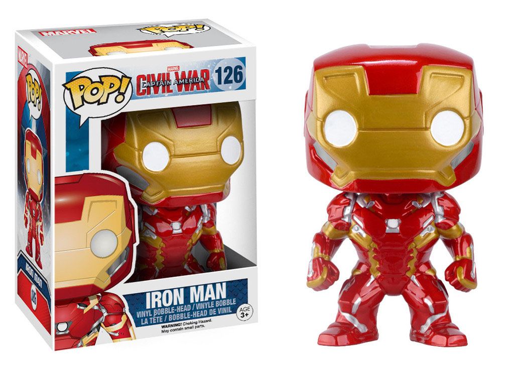 Captain America Civil War POP! Vinyl Bobble Head Iron Man 10 cm