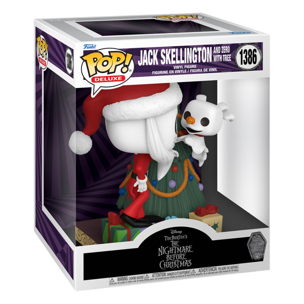 L´étrange Noël de Mr. Jack 30th POP! Deluxe Vinyl figurine Jack & Zero w/Tree 9 cm