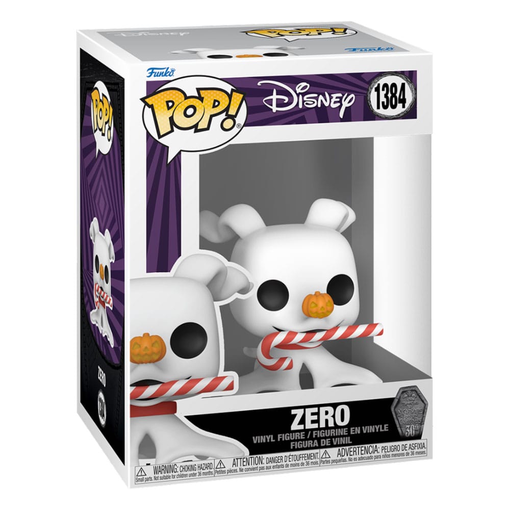 L´étrange Noël de Mr. Jack 30th POP! Disney Vinyl figurine Zero w/Candy Cane 9 cm