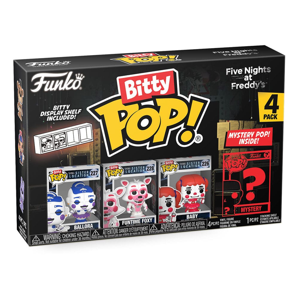 Five Nights at Freddy's pack 4 figurines Bitty POP! Vinyl Ballora 2,5 cm