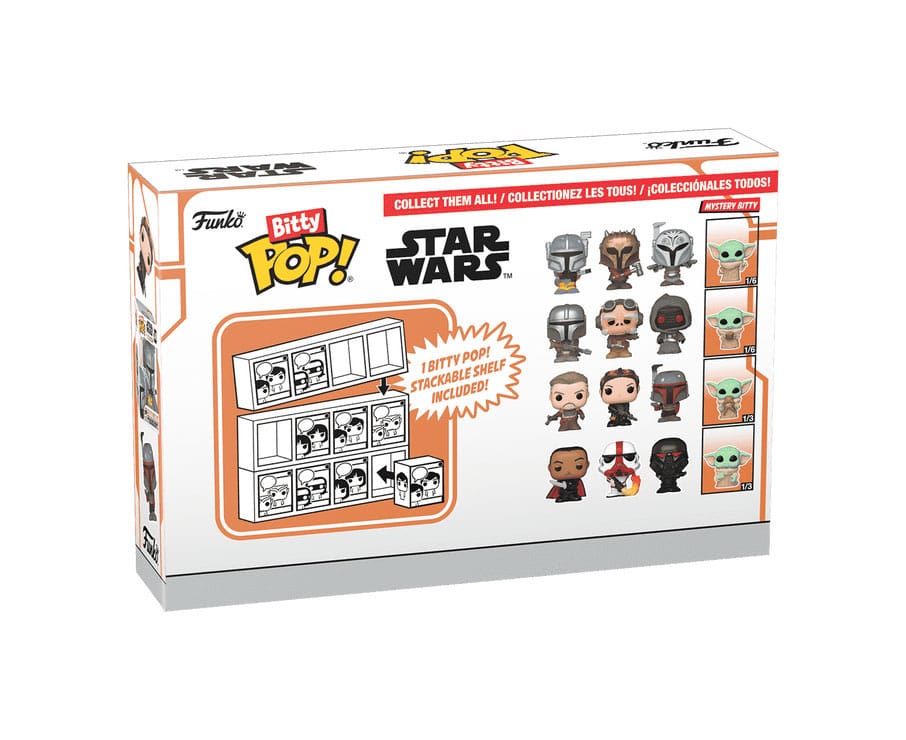 Star Wars: Mandalorian pack 4 figurines Bitty POP! Vinyl Marshal 2,5 cm