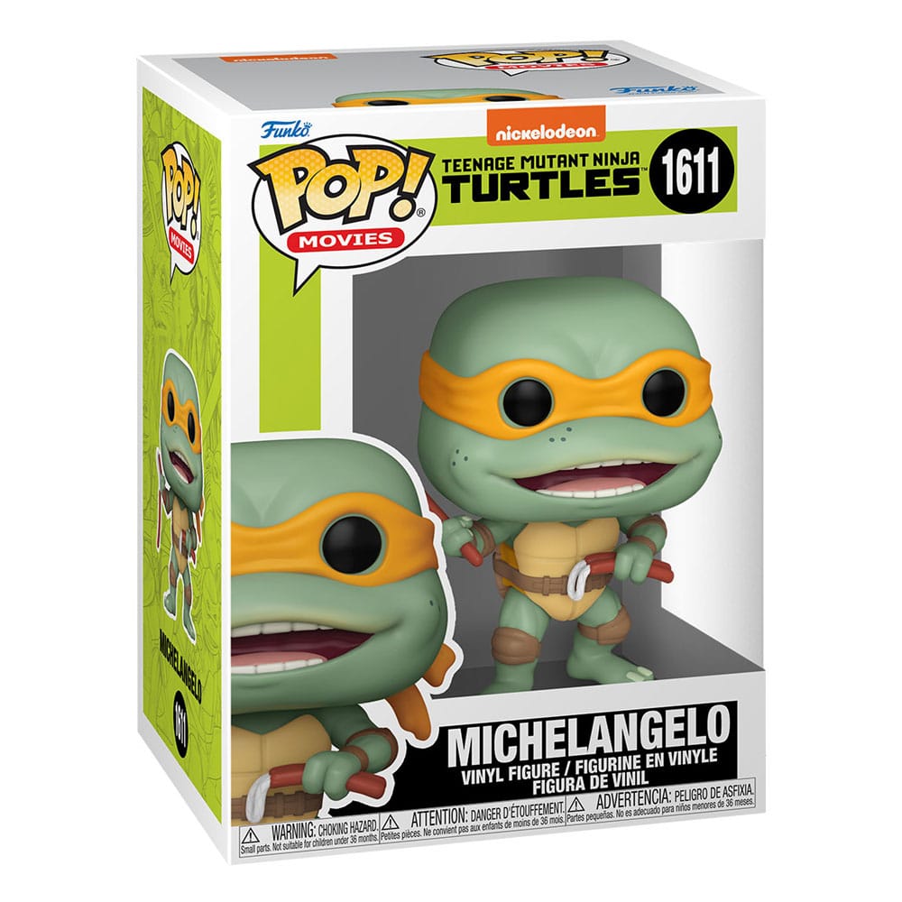 Tortues Ninja POP! Movies Vinyl figurine Michelangelo Sausage Link Nunchucks 9 cm