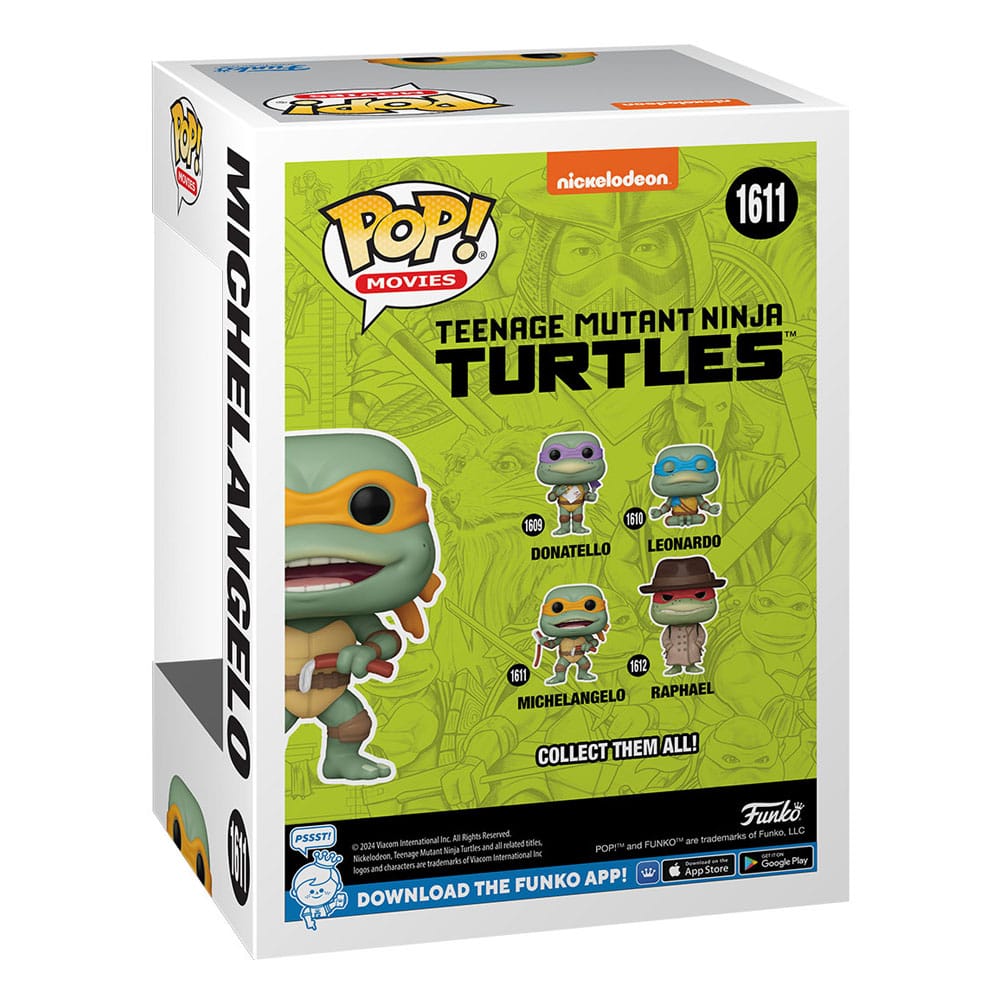Tortues Ninja POP! Movies Vinyl figurine Michelangelo Sausage Link Nunchucks 9 cm