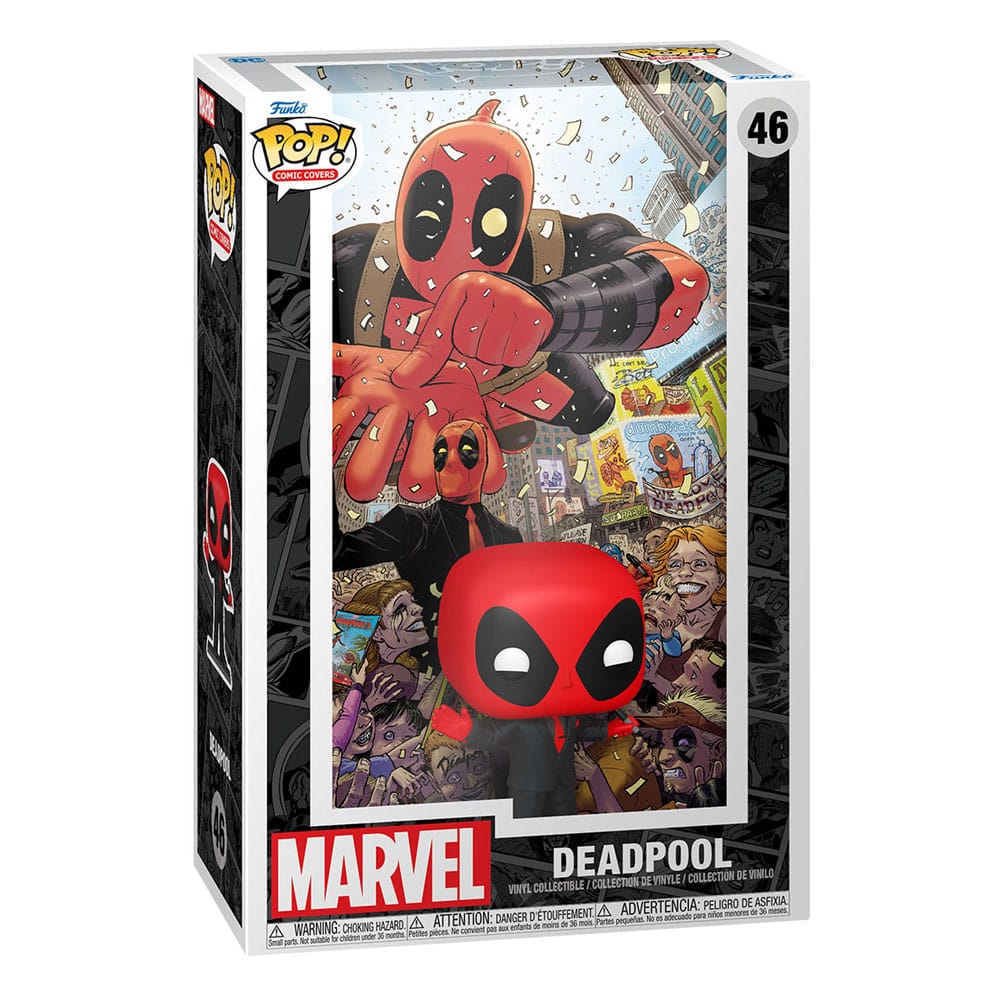 Marvel POP! Comic Cover Vinyl Figurine Deadpool (2025) #1 Deadpool in Black Suit 9 cm