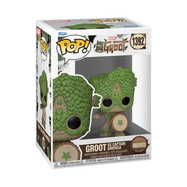 Funko Pop! Marvel: We Are Groot - Groot as Captain America
