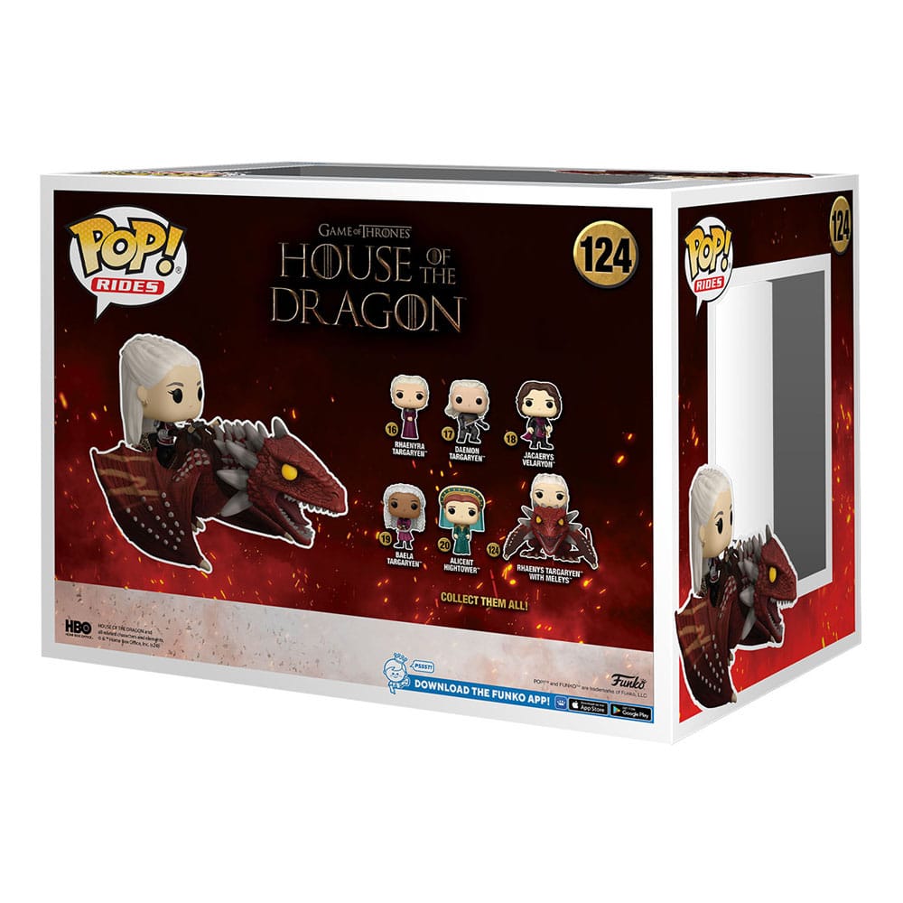 House of the Dragon POP! Rides Deluxe Vinyl figurine Rhaenys Targaryen with Meleys 9 cm