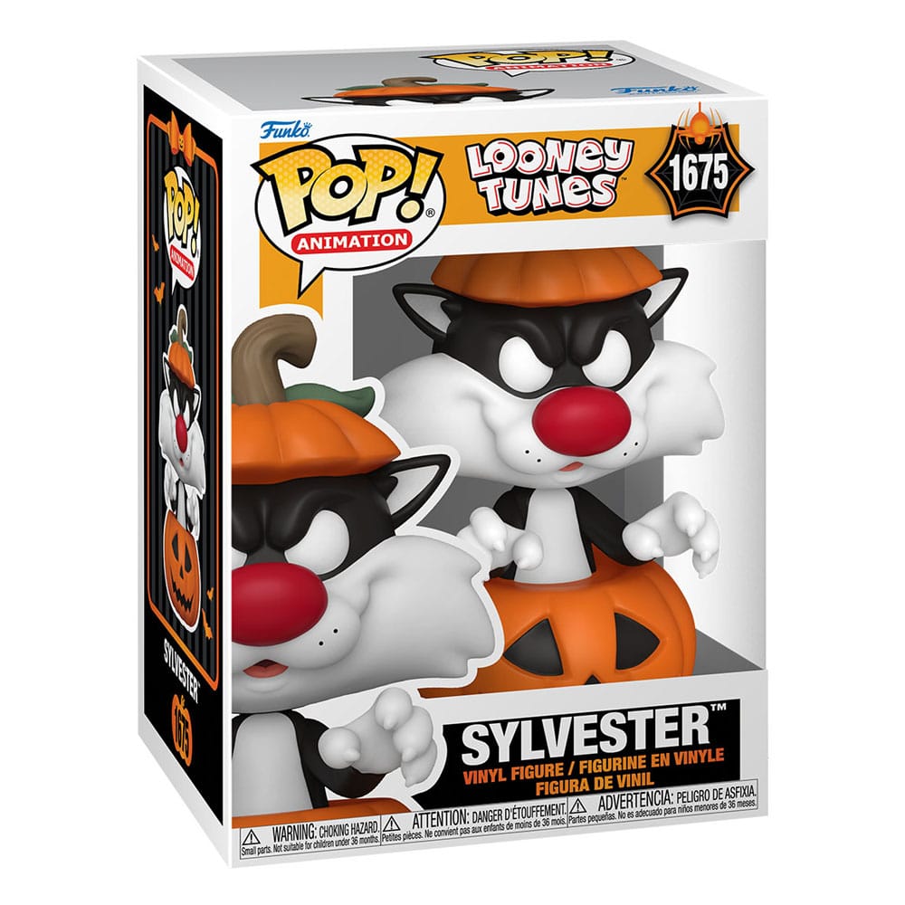 Looney Tunes Figurine POP! Television Vinyl Halloween Sylvester w/Pumpkin 9 cm