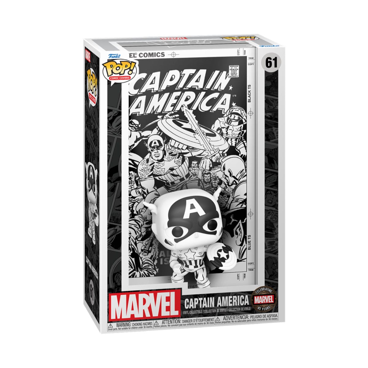 Marvel 85th Anniversary POP! Comic Cover Vinyl Figurine Captain America 9 cm