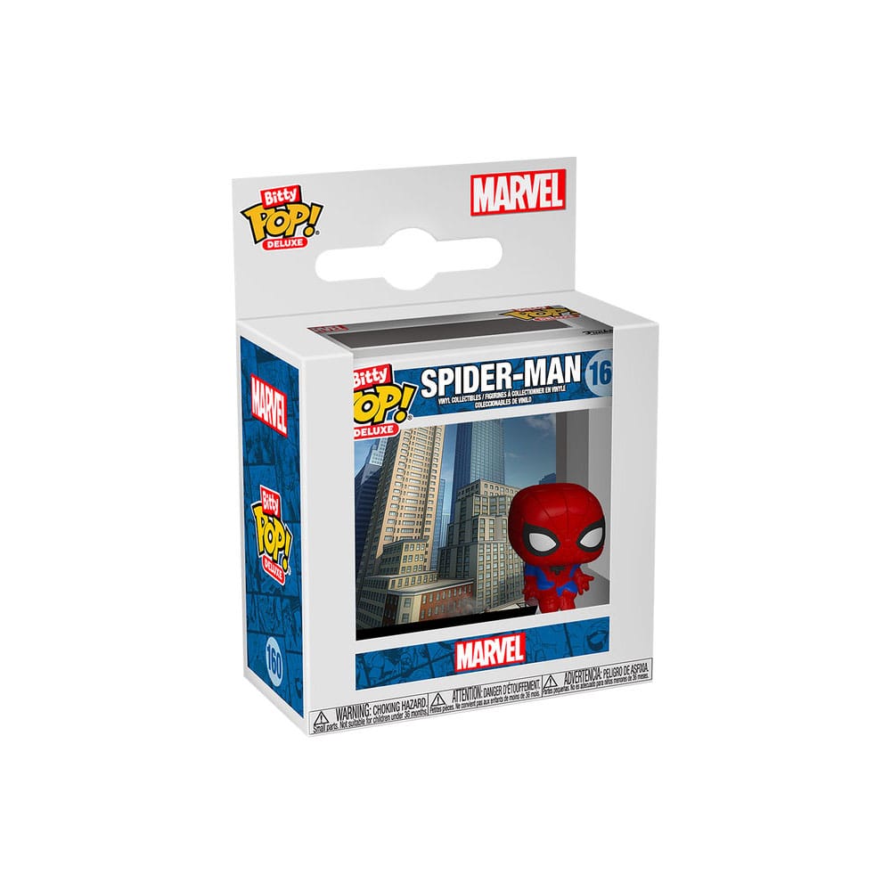 Spider-Man Display (12) pack 4 figurines Bitty POP! Deluxe Vinyl Spider-Man(Cityscape) 2,5 cm
