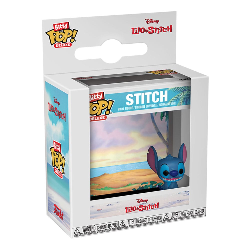 Disney Display (12) figurines Bitty POP! Deluxe Vinyl Stitch(Beach) 2,5 cm