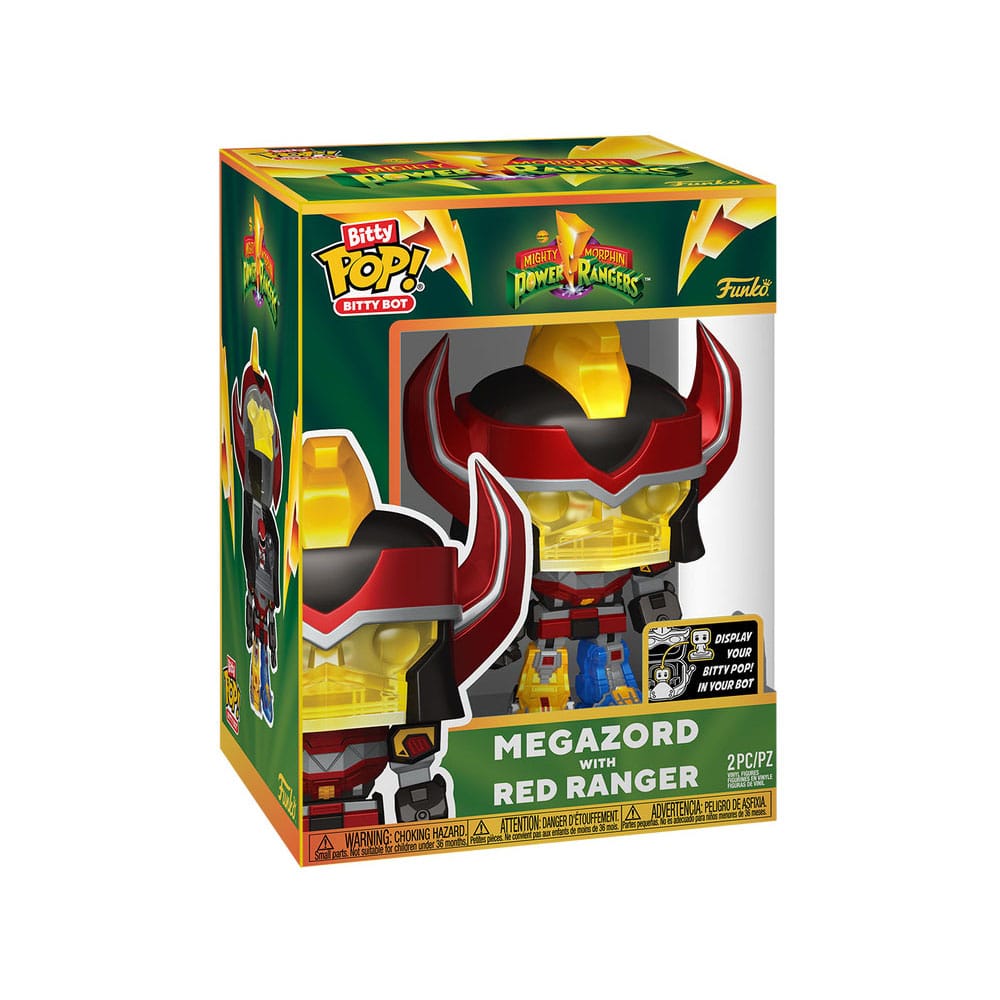 Mighty Morphin Power Rangers pack 4 figurines Bitty POP! Bots Megazord with Red Ranger 2,5 cm
