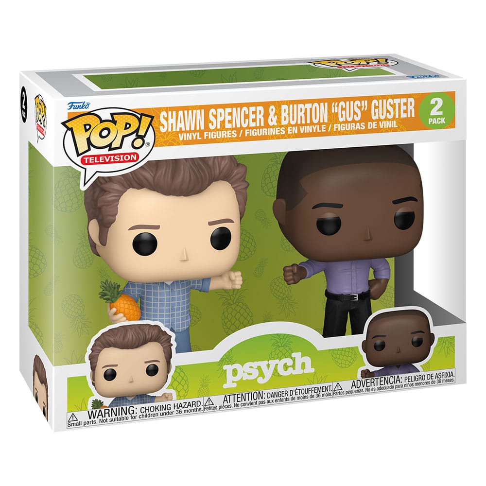 Psych : Enquêteur malgré lui pack 2 POP! Vinyl figurines Shawn&Gus 9 cm