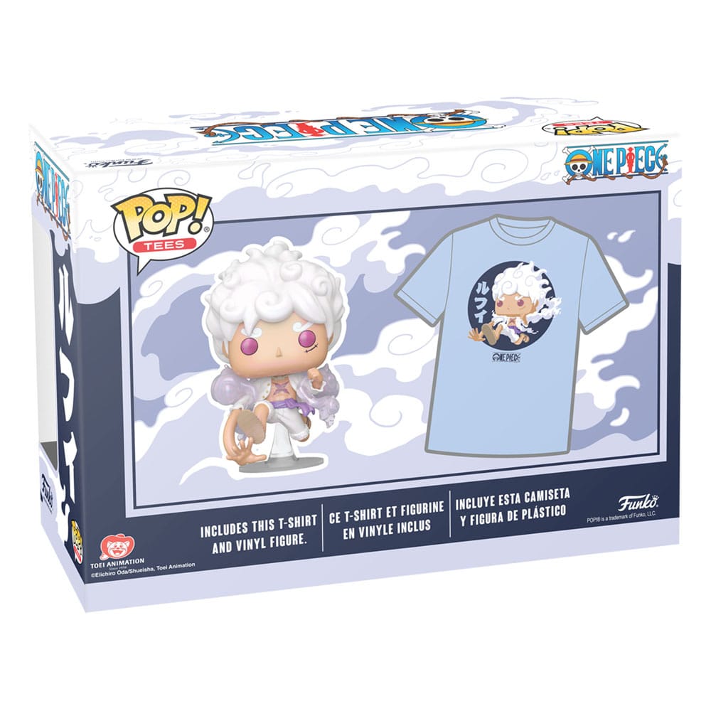 One Piece POP! & Tee set figurine et T-Shirt Luffy Fifth Gear (M)