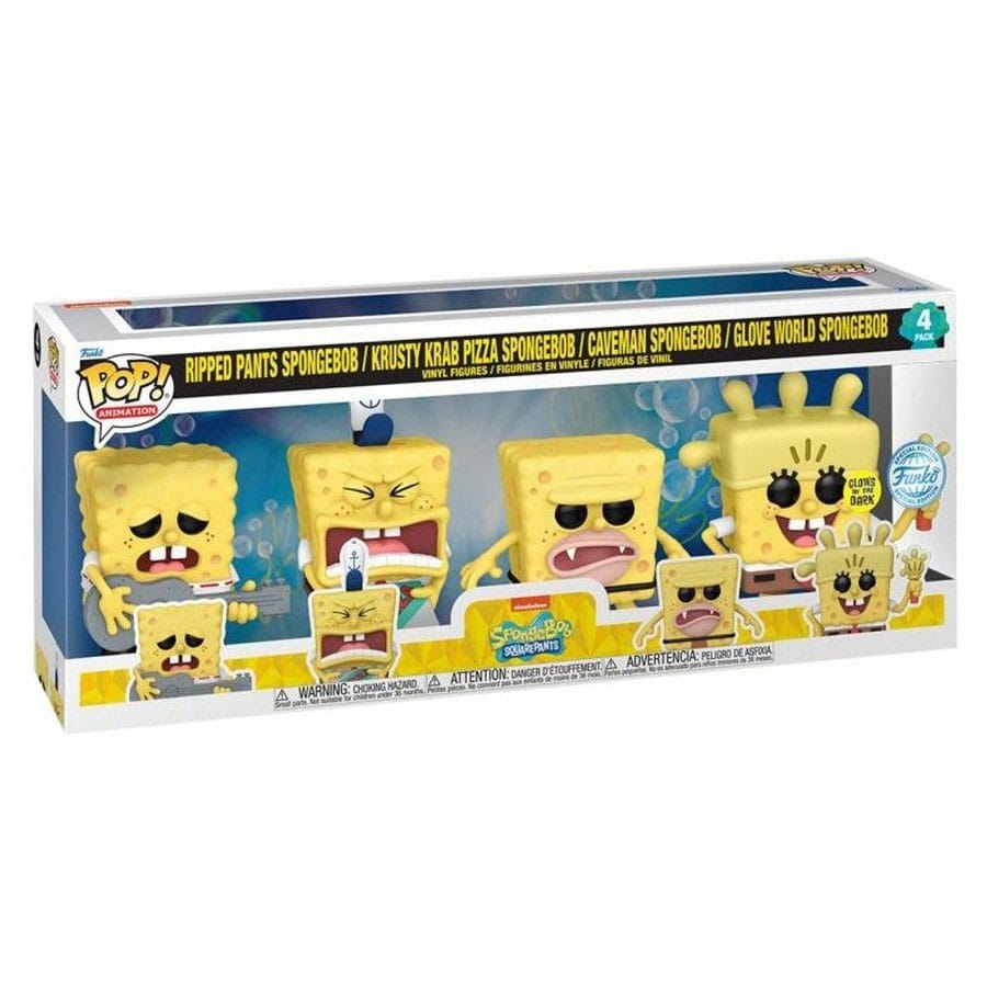 Spongebob pack 4 figurines POP! Television Vinyl (EMEA) 9 cm