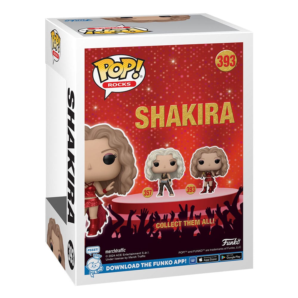 Shakira POP! Rocks Vinyl Figurine Shakira(Super Bowl) (Metallic) 9 cm