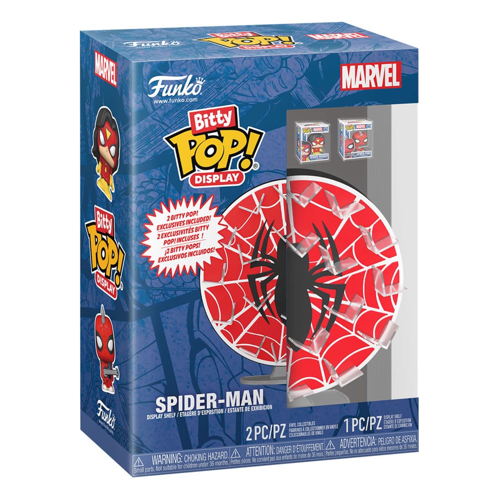 Marvel Bitty POP! Display présentoir avec 2 figurines en vinyle Spider-Man Web