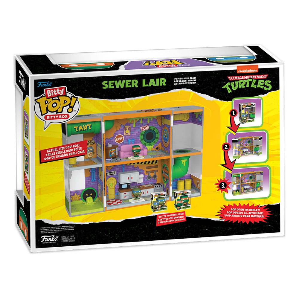 Tortues Ninja Bitty POP! Bitty Box présentoir avec 2 figurines en vinyle Sewer Lair