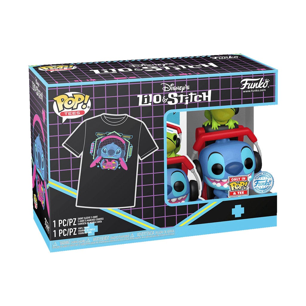Lilo & Stitch POP! & Tee set figurine et T-Shirt Gmr Stitch w/frog (L)