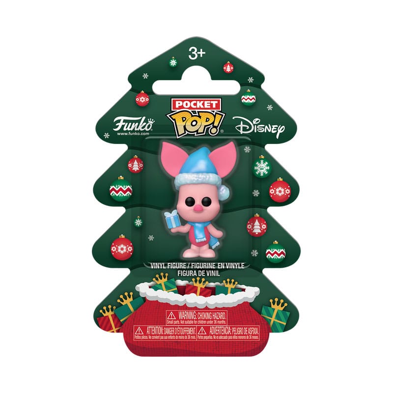 Winnie the Pooh Holiday 2025 porte-clés Pocket POP! Vinyl Piglet Tree Holiday Box 4 cm
