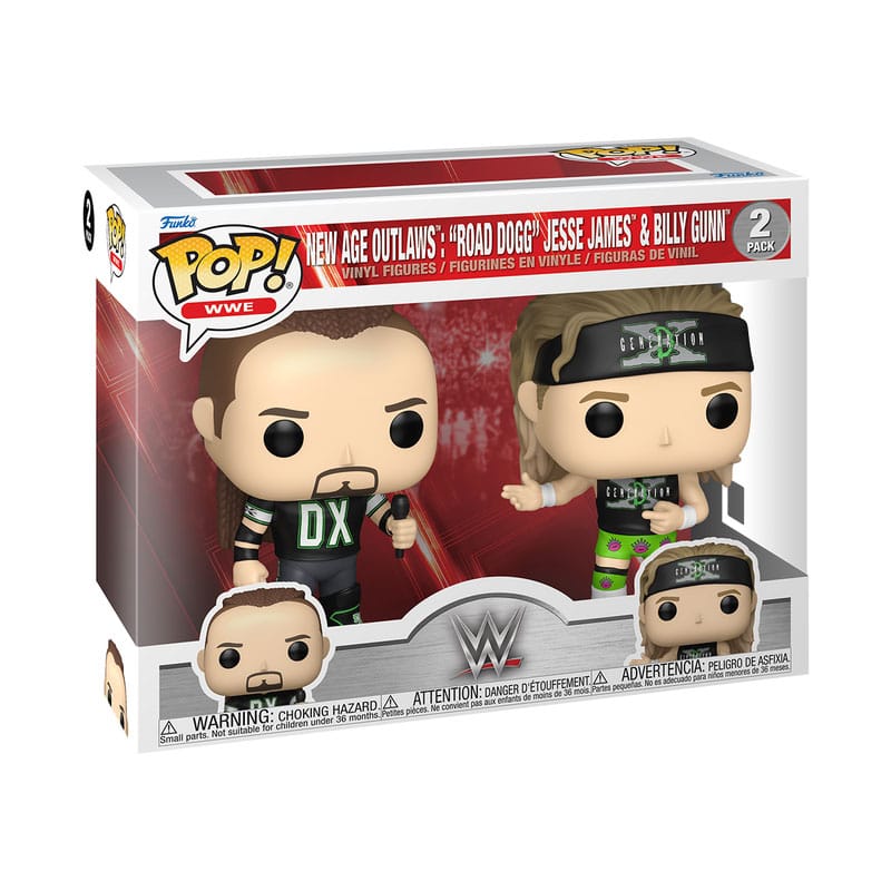 WWE pack 2 POP! Television Vinyl figurines New Age Outlaws 9 cm