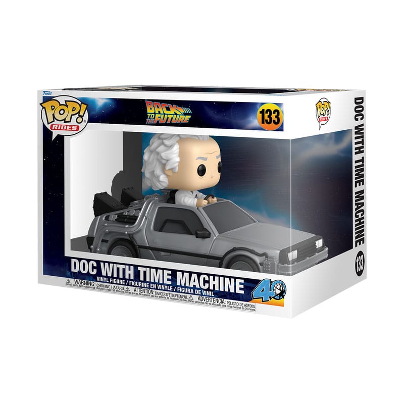 Retour vers le futur POP! Rides Deluxe Vinyl figurine Doc w/Time Machine 9 cm