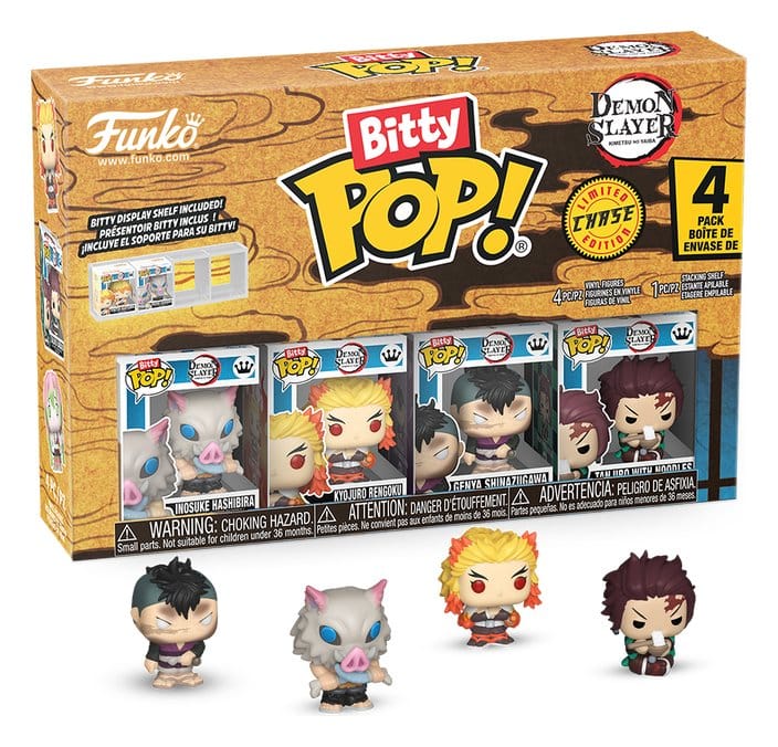 Demon Slayer: Kimetsu no Yaiba pack 4 figurines Bitty POP! Vinyl Inosuke 2,5 cm