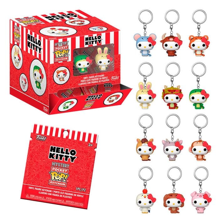Hello Kitty présentoir Blind Box porte-clés Mystery Pocket POP! Animals 4 cm (12)