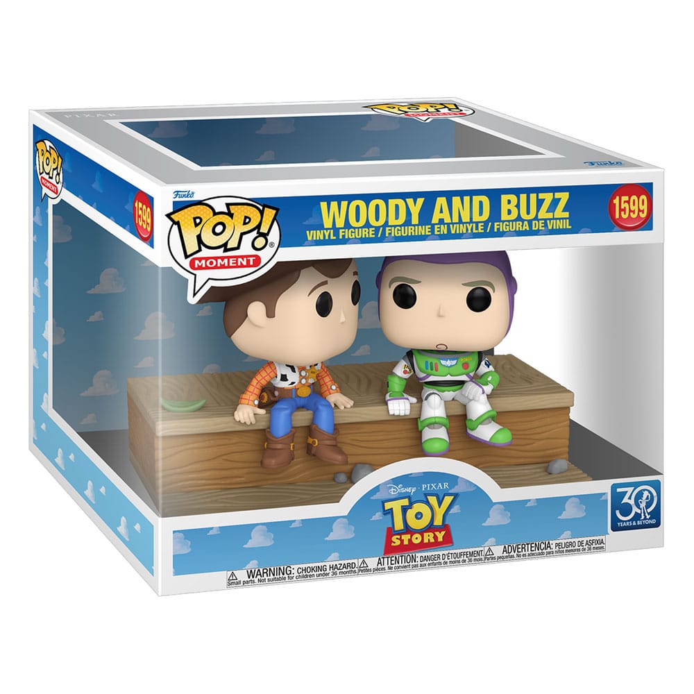 Toy Story POP Moment Vinyl figurines Woody and Buzz (30th Anniversary) 9 cm
