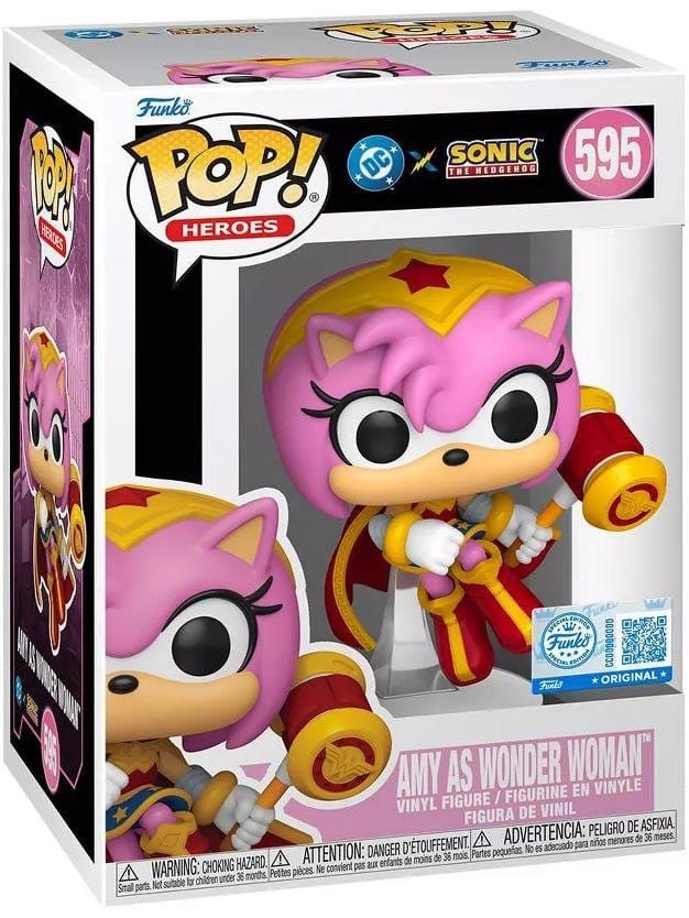 DC x Sonic the Hedgehog POP! Heroes Vinyl figurine Amy as Wonder Woman 9 cm