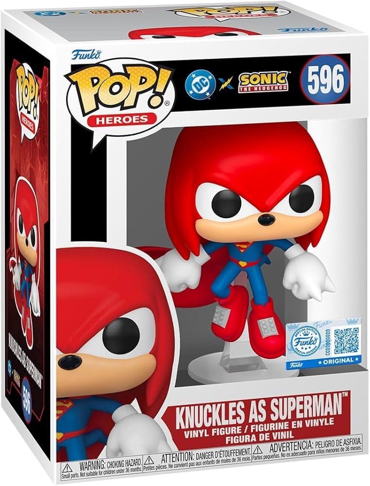 DC x Sonic the Hedgehog POP! Heroes Vinyl figurine Knuckles as Superman 9 cm