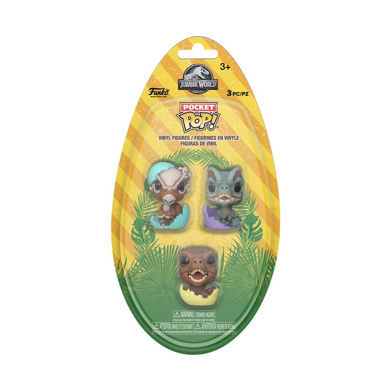 Jurassic Park figurine Pocket POP! Vinyl Easter Egg 3-Pack Dinos 4 cm