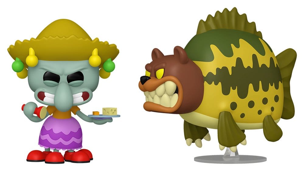 Bob l'éponge pack 2 POP! Animation Vinyl figurine Squidward & Sea Bear 9 cm