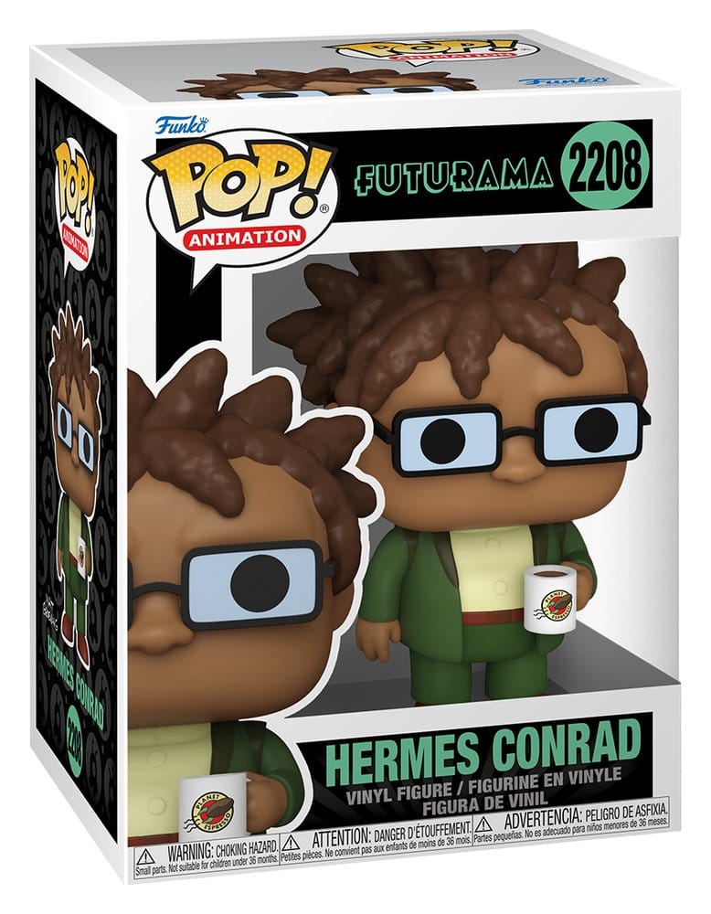 Futurama Pop! Animation Vinyl figurine Hermes w/Mug 9 cm