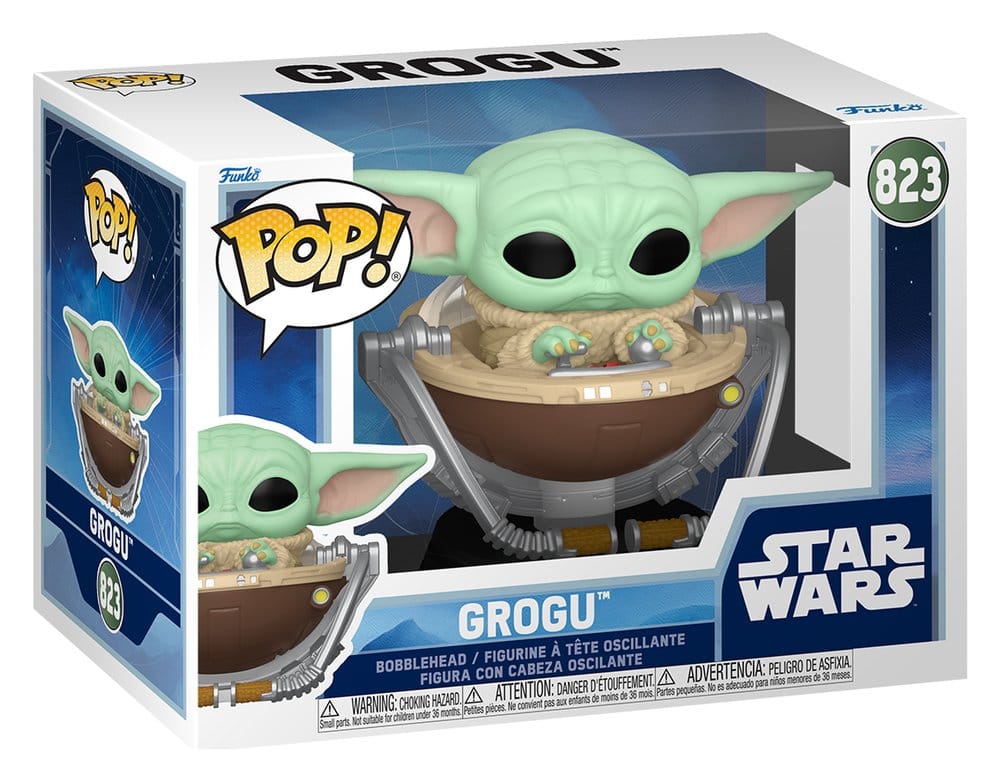 Star Wars: The Mandalorian and Grogu POP! Vinyl figurine Bobble Head Grogu in Pram 9 cm