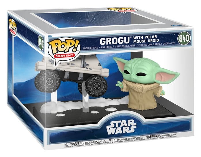 Star Wars: The Mandalorian and Grogu POP! Moment Vinyl figurines Grogu with Polar Mouse Droid 9 cm