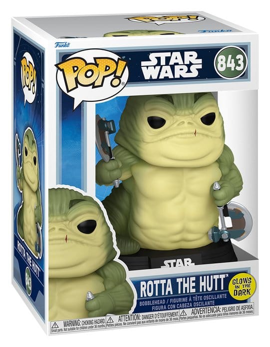 Star Wars: The Mandalorian and Grogu POP! Vinyl figurine Rotta the Hutt (Glow) 9 cm