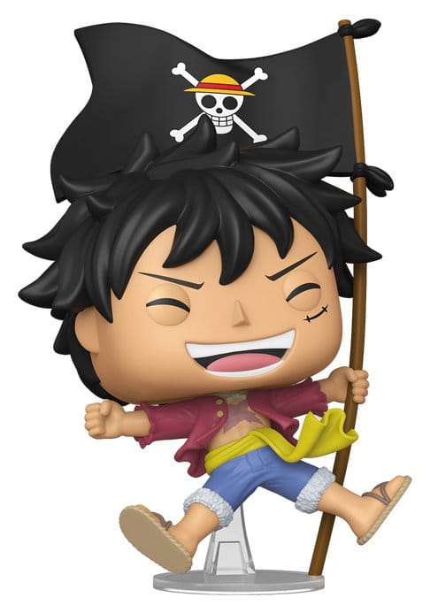 One Piece POP! Vinyl Animation figurine Luffy w/Flag 9 cm