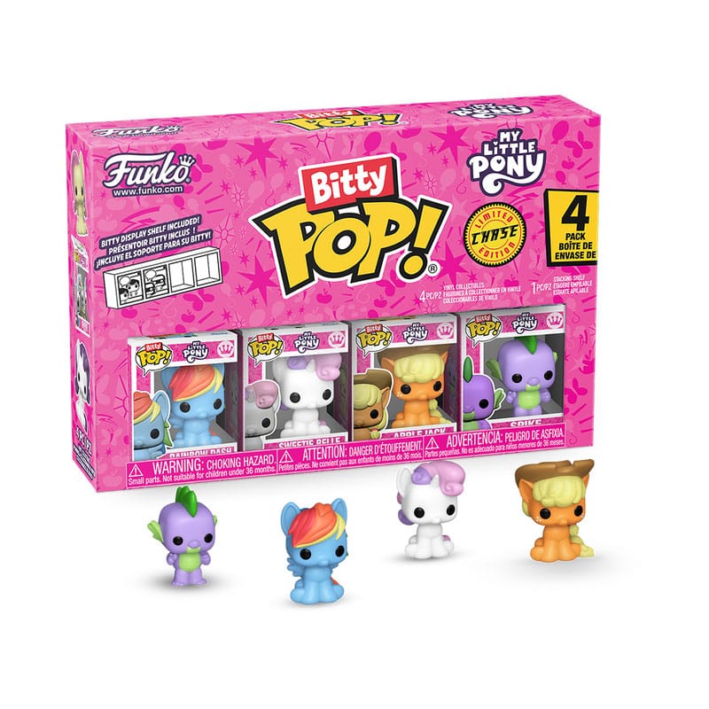 Mon Petit Poney pack 4 figurines Bitty POP! Vinyl Rainbow Dash 2,5 cm