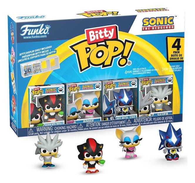 Sonic pack 4 figurines Bitty POP! Vinyl Shadow 2,5 cm