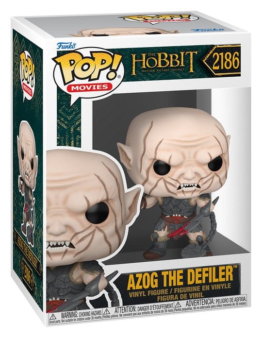 Le Hobbit POP! Movies Vinyl figurines Azog w/Weapon 9 cm
