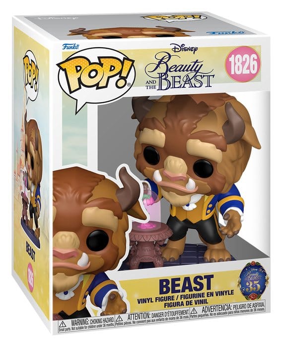 La Belle et la Bête POP! Premium Vinyl figurine Beast with Enchanted Rose 15 cm