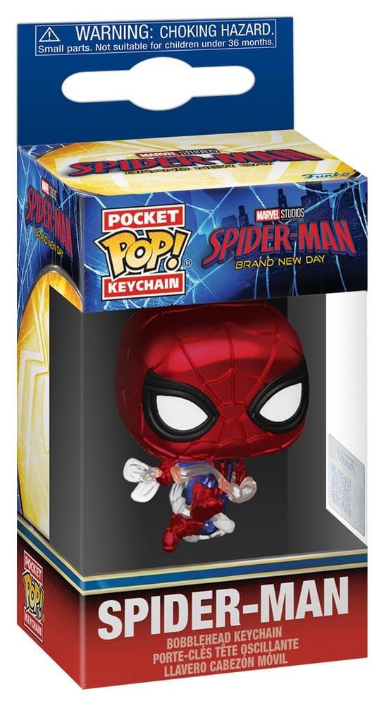 Spider-Man: Brand New Day présentoir porte-clés Pocket POP! Spider-Man (Metallic) 4 cm (12)