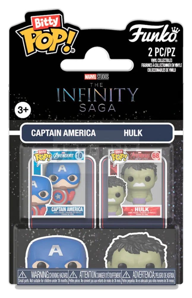 Marvel IS pack 2 Bitty POP! Vinyl figurines Cap & Hulk 2 cm