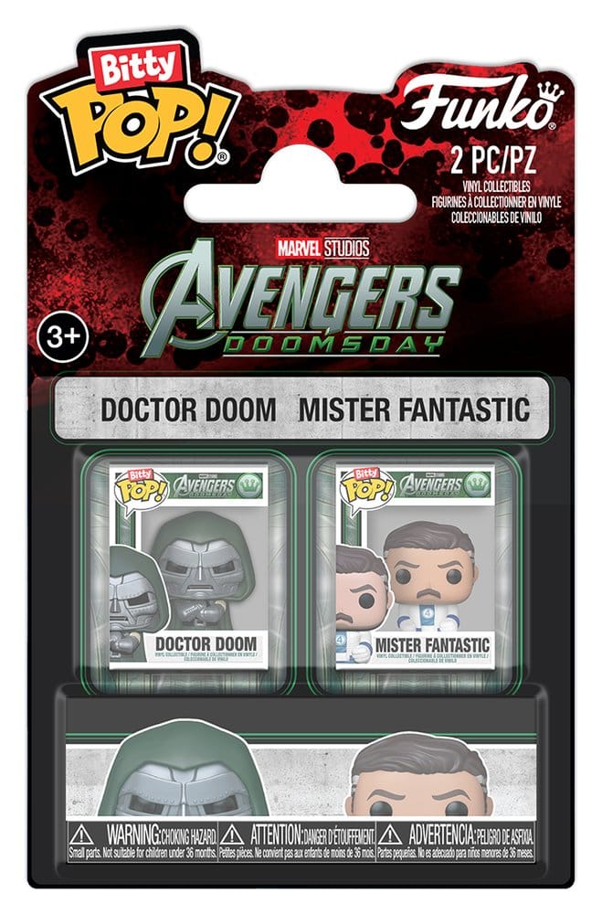Marvel Bitty POP! Mini figurines Pack de 2 Doctor Doom & Mister Fantastic 2 cm