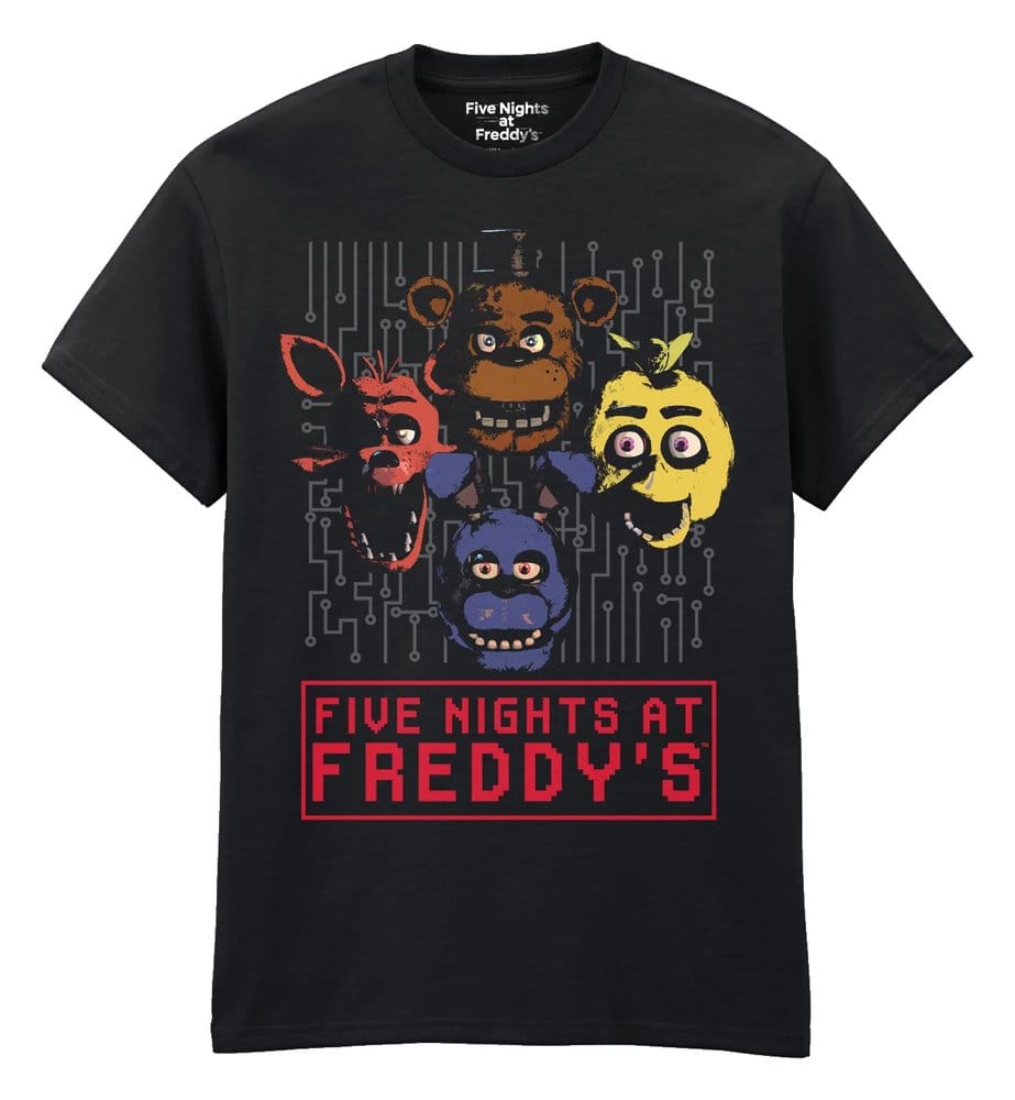 Five Nights at Freddy’s T-Shirt 4 Heads Black (XXL)