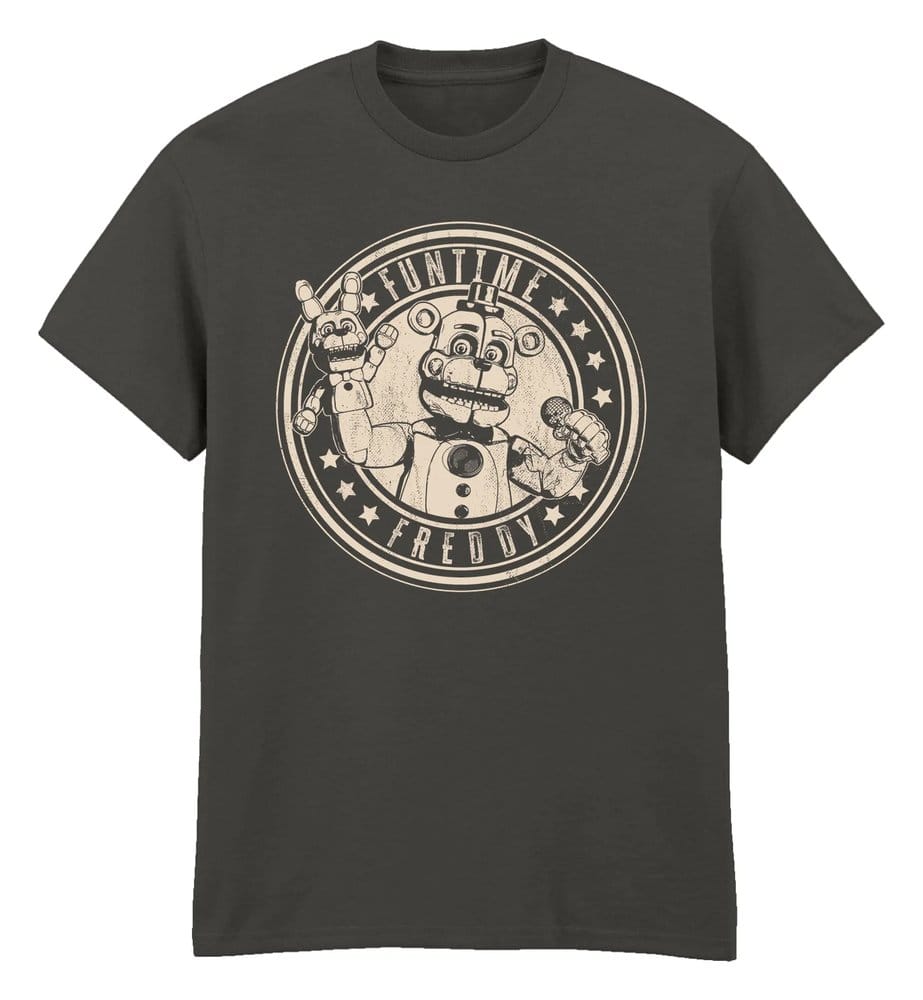 Five Nights at Freddy’s T-Shirt Funtime Freddy Distress Charcoal (XL)