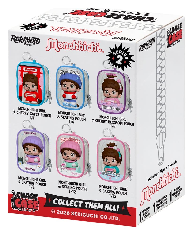 Monchhichi Chase Case Mini Figurine Blind Box Série 2 9 cm