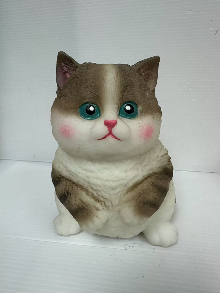 Fun Maker Squishy Fidget Toy Dark Brown Cat 11 cm