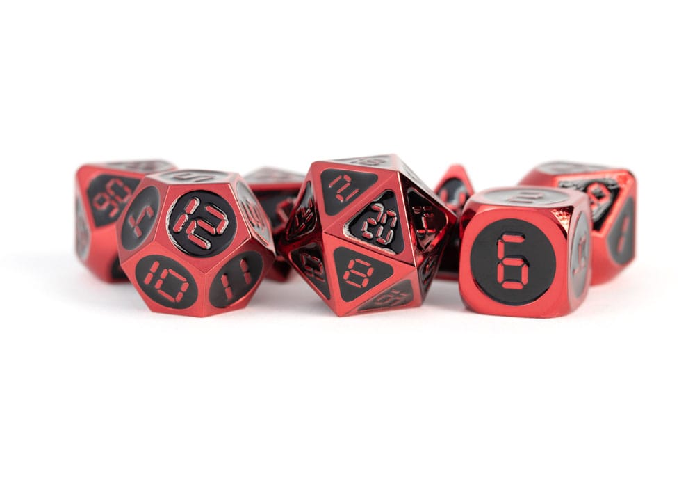 FanRoll pack dés Red with Black Enamel (7)