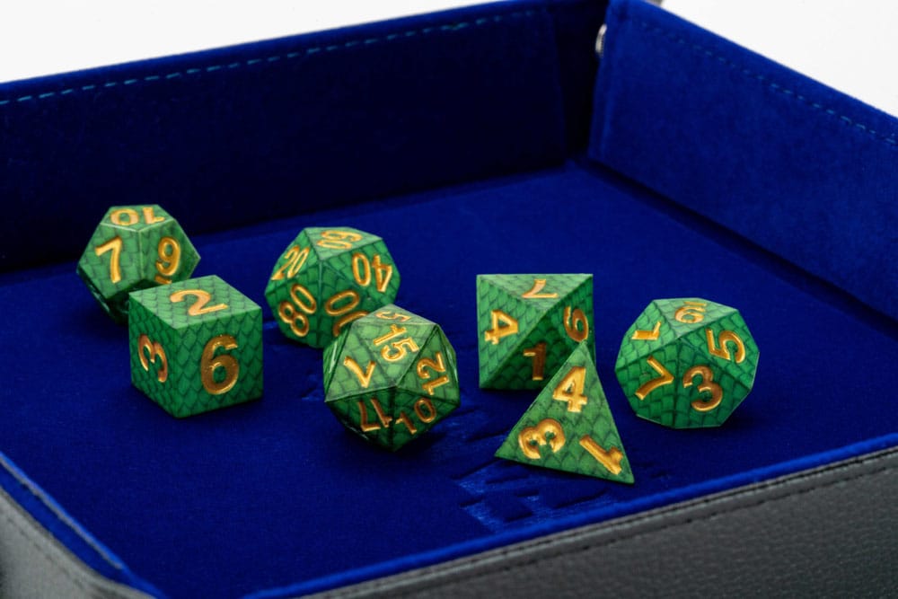 Dragon Storm pack dés Sharp Edge Silicone Green Dragon Scales (7)